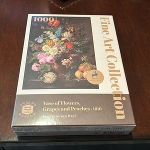 Antelope Puzzle Fine Art Collection 1000 piece puzzle Vase of flowers NWT